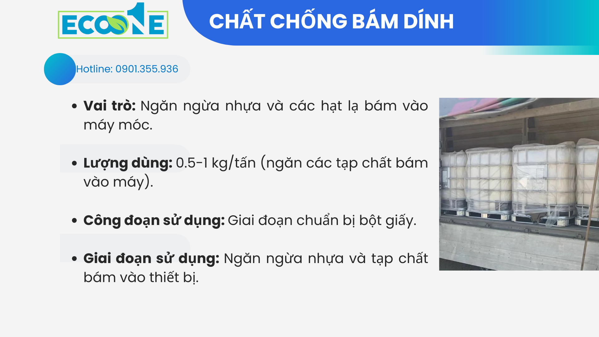 Chất chống bám dính sử dụng trong sản xuất giấy văn hóa