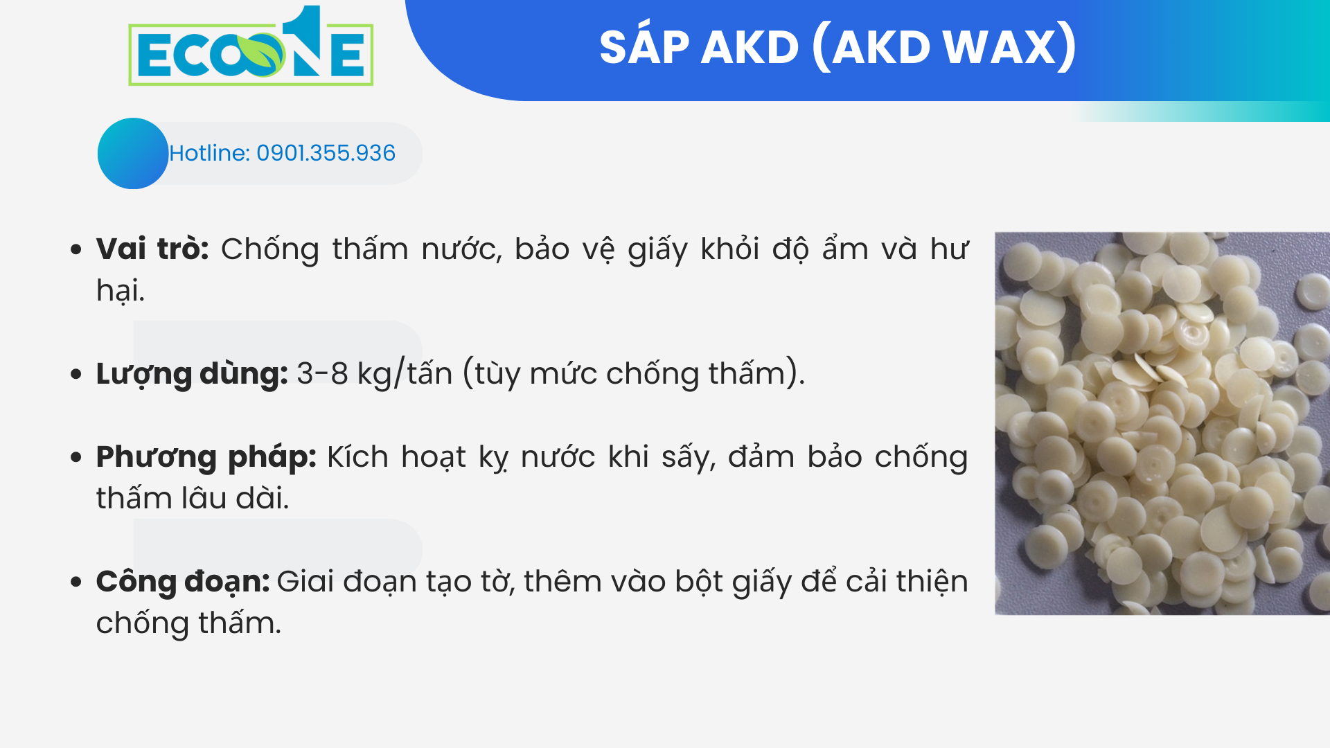 Sáp AKD (AKD Wax) trong quy trình sản xuất giấy văn hóa