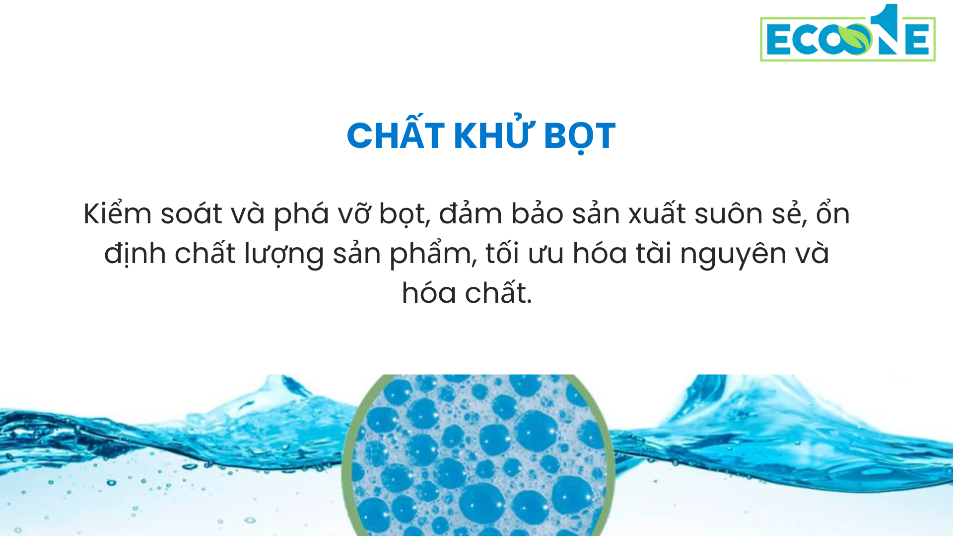 Chất khử bọt trong xử lý nước